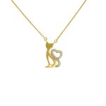 14k Goldkette mit Katzenanhänger