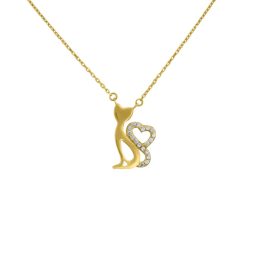 14k Goldkette mit Katzenanhänger