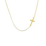 14k Goldkette mit integriertem Kreuz