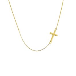 14k Goldkette mit integriertem Kreuz