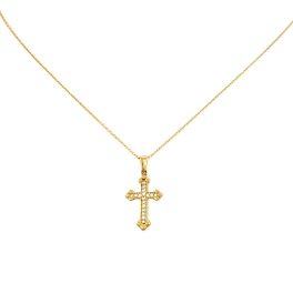 14k Goldkette mit integriertem Kreuz