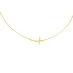 14k Goldkette mit integriertem Kreuz