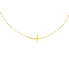 14k Goldkette mit integriertem Kreuz
