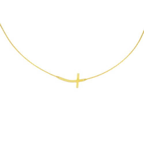 14k Goldkette mit integriertem Kreuz
