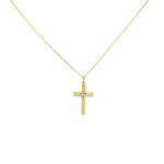 14k Goldkette mit integriertem Kreuz