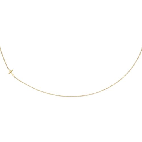 14k Goldkette mit integriertem Kreuz
