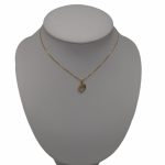 Doppelherzanhänger aus 14-karätigem Gold mit Kristallen