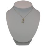 Anhänger aus 14-karätigem Gold, Katze, verziert mit Kristallen