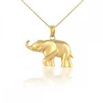 Anhänger aus 14-karätigem Gold, Elefant