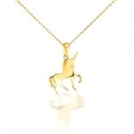 Anhänger aus 14-karätigem Gold, Einhorn