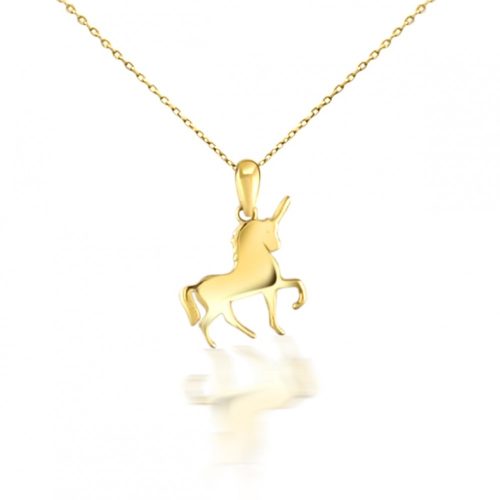 Anhänger aus 14-karätigem Gold, Einhorn