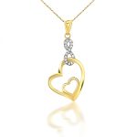 Anhänger aus 14-karätigem Gold, endlose Liebe