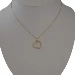 Herzanhänger aus 14-karätigem Gold mit Kristallverzierung