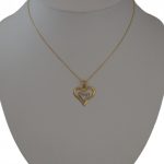 Zweifarbiger Herz-in-Herz-Anhänger aus 14-karätigem Gold