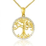 Anhänger aus 14-karätigem Gold, Baum des Lebens