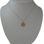 Anhänger aus 14-karätigem Gold mit Lebensbaum-Kristallen