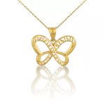 Schmetterlingsanhänger aus 14-karätigem Gold