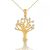Lebensbaum-Anhänger aus 14-karätigem Gold mit Kristallen
