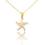 Seestern-Anhänger aus 14-karätigem Gold