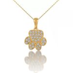  Anhänger aus 14-karätigem Gold, Pfote