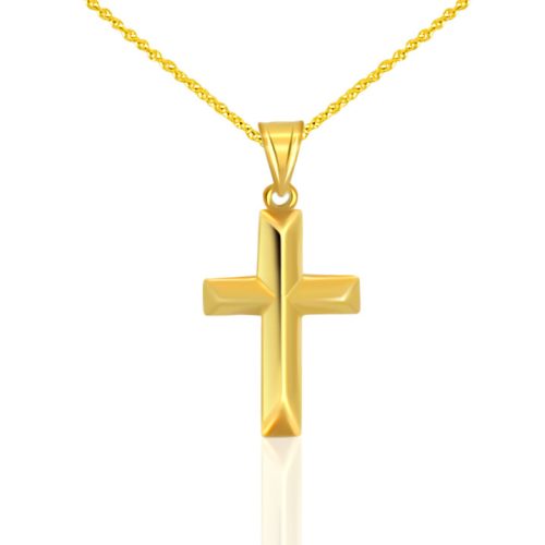 Anhänger aus 14-karätigem Gold, Kreuz