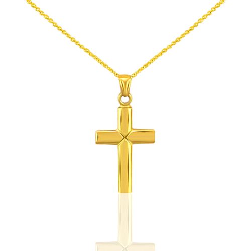 Anhänger aus 14-karätigem Gold, Kreuz