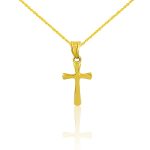 Anhänger aus 14-karätigem Gold, Kreuz