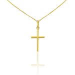 Anhänger aus 14-karätigem Gold, einfaches Kreuz