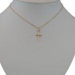 Anhänger aus 14-karätigem Gold, einfaches Kreuz