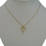 Anhänger aus 14-karätigem Gold mit stromlinienförmigem Herzkristall