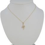 Anhänger aus 14-karätigem Gold mit Schlangenkristallen