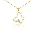 Anhänger aus 14-karätigem Gold, Schmetterling