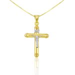 Anhänger aus 14-karätigem Gold, Jesus am Kreuz