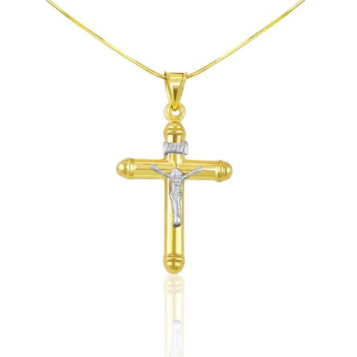Anhänger aus 14-karätigem Gold, Jesus am Kreuz