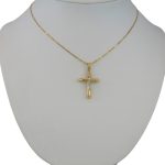 Anhänger aus 14-karätigem Gold, Jesus am Kreuz