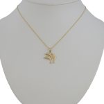 Anhänger aus 14-karätigem Gold, Delfine, zwei Farben