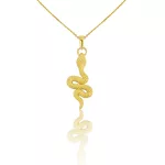 Anhänger aus 14-karätigem Gold, schuppige Schlange