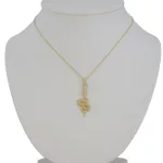 Anhänger aus 14-karätigem Gold, schuppige Schlange