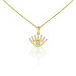 Anhänger aus 14-karätigem Gold, Schneeauge