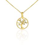 Anhänger aus 14-karätigem Gold, Baum des Lebens