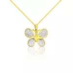 Anhänger aus 14-karätigem Gold, zweifarbiger Schmetterling
