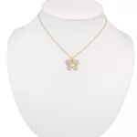 Anhänger aus 14-karätigem Gold, zweifarbiger Schmetterling