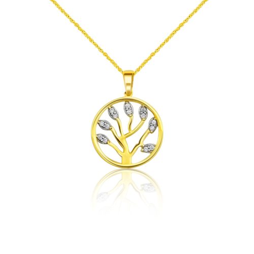Anhänger aus 14-karätigem Gold, Baum des Lebens