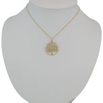 Anhänger aus 14-karätigem Gold, großer Lebensbaum