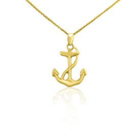 14k Gold-Anhänger, Anker