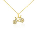 14k Gold Anhänger, Fahrrad