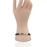 Silikonarmband aus 14 Karat Gold mit 3,4 g Goldeinsatz, 20,5 cm