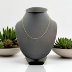 Halskette aus 14-karätigem Gold, Anker, 45 cm