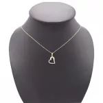 Herzanhänger aus 14-karätigem Gold mit Kristallen