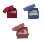 Színes ékszerdoboz, 4x4 cm, Piros 